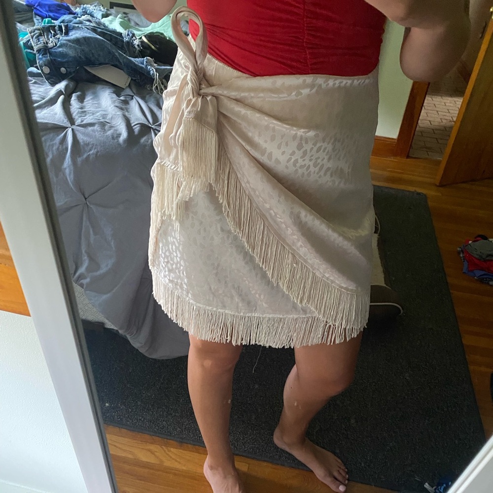 NWT wrap cheetah print skirt